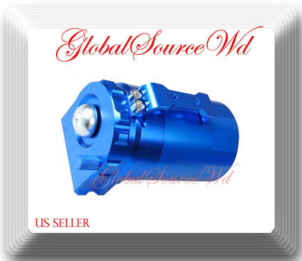 Cylinder Aluminum Engine Oil Catch Reservoir Breather Tank Can w/ Filter Blue