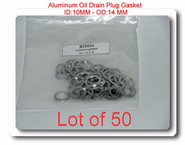 LOT 50 Aluminum Oil Drain Plug Gasket ID:10MM OD14MM ODW1014MMA