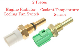 2Pc Radiator Coolant Fan Switch & Coolant Temperature Sensor Fits Lexus Toyota