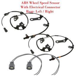 2 x ABS Wheel Speed Sensor & Connector Rear L/R Fits Hyundai Tucson 2016-2021