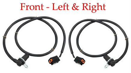 2 x ABS Wheell Speed Sensor & Connector Front L/R Fits Mitsubishi Montero 01-06