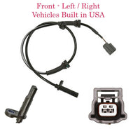 2x ABS Wheel Speed Sensor & Connector Front L/R For Rogue 2014-2020 Built In USA