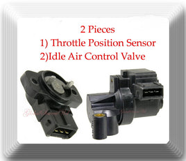 2 Pcs Throttle Position Sensor & Idle Air Control Valve Fits :Hyundai & Kia