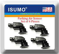 4 X Parking Aid Sensor W/ Connector Corner & Back Fits: Sienna 2006-2010 Black 