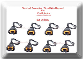  8 Kits Electrical Connector of Fuel Injector FJ489 Fits: GM 2004-2005 V8 6.6L