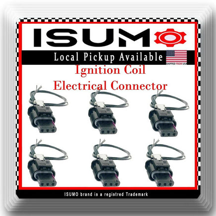 6 x Ignition Coil Connector Fits Ford Lincoln 2018-2022 V6 2.7L V6 3.0L