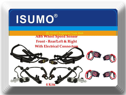 4 ABS Speed Sensor W/ Connector Front Rear L&R Fits:Town & Country Grand Caravan