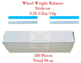 180  Pc 1/2 OZ  0.50 Stick On Wheel Weight Balance 30 Strips Total 90 oz