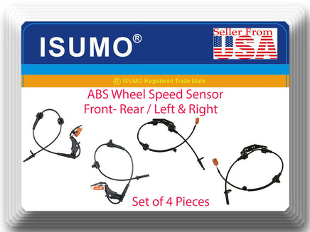 Set 4 ABS Wheel Speed Sensor Front/Rear L/R  Fit:Honda Element 2003-2011 2.4L