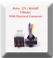 Lot of 6 Kits 12V 80 Amp 5 Pin SPDT Automotive Relay with Wires Harness Socket.0