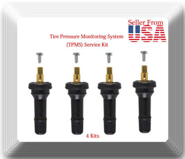 4 Kits 20635 TPMS Sensor Service Kit Fits: Cherokee Ram 1500 2500 3500 2014-2019