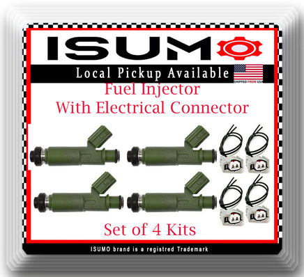 4 x  Fuel Injector W/Connector FIts: Prizm Vibe Celica Corolla Matrix MR2