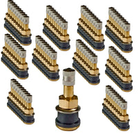 100 x TR501 Straight Brass Tubeless Truck Tire Valve  0.625 Dia , 1.5" Length
