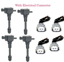 4 Kits Ignition Coil W/ Connector Fits: OEM# 8H315 Nissan Altima Sentra -Trail 