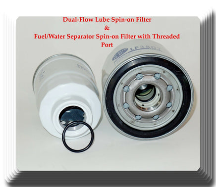 2 Pieces LF3807+F60222 Oil & Fuel Filter Fits: Chevrolet GMC Isuzu Buses Trucks