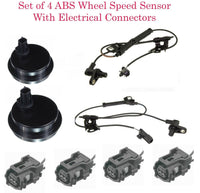 4x ABS Speed Sensor & Connector Front- Rear L/R For Corolla 09-10 Built in Japan