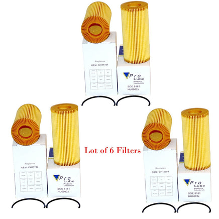 6 x Engine Oil Filter SOE8161 .CH11784 Fits Audi Porsche Volkswagen 2014-2024