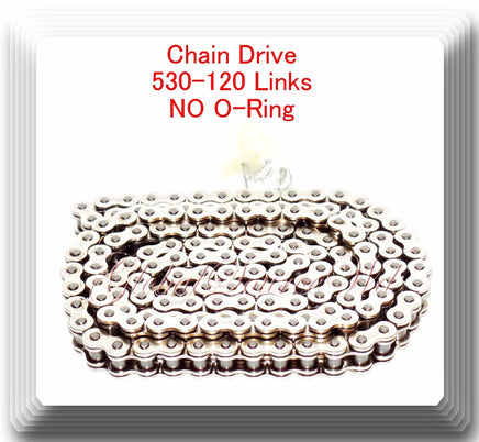Chrome Plated 530-120 Link No O-Ring Chain Motorcycle fit Harley Sportster Dyna 