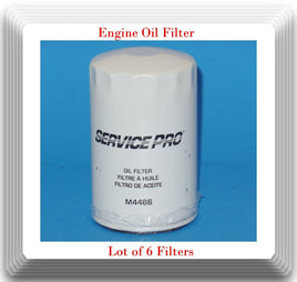 6 x Oil Filter Service Pro M4466 Fit Fram PH481 Wix 51088 BMW Mercedes 1982-1993