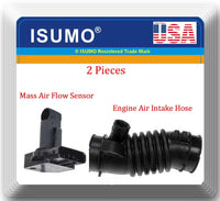 2 Pieces Mass Air Flow Sensor & Air Intake Hose Fits:Toyota Yaris 2006-2019