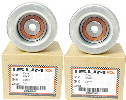 2 Pcs Idler Pulley Fits:OEM#16604-31030 Fits: Lexus 2006-2019 Toyota 2003-2019