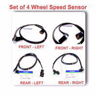 4 ABS Wheel Speed Sensor & Connectors Front Rear L/r Fits: Montero 2001-2006