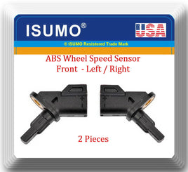 Set 2 ABS Wheel Speed Sensor Front L/R Fits Ford Jaguar Lincoln Volvo 2002-2020