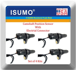 4 Kits) Camshaft Position Sensor W/Connectors Fits: Lexus Scion Toyota 2004-2018