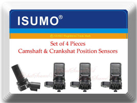 Set 4 Pcs Camshaft/Crankshaft Position Sensor For: Armada Titan Pathfinder 5.6L