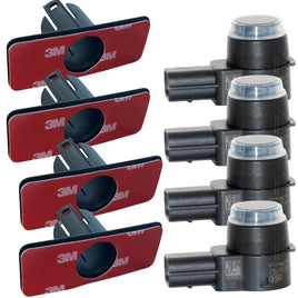 4x Park Assistance Sensor + Retainer Holders Fits: Buick Cadillac Chevrolet GMC