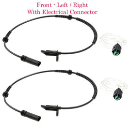 2 x ABS Wheel Speed Sensor & Connector Front L/R Fits Cooper Clubman Countryman