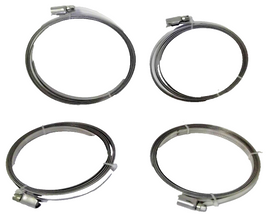 Set of 4  TPMS Strap Sensor Band  Stainless Stell Strap fits 17" to 26" Wheels