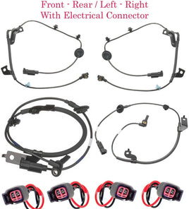 4 ABS Wheel Speed Sensor Front Rear Left Right W/Connector For Lancer Outlander