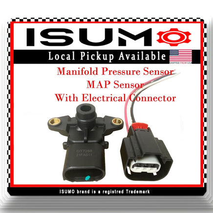 Manifold Pressure MAP Sensor W/Connector Fits: Chrysler Dodge Jeep 2002-2013