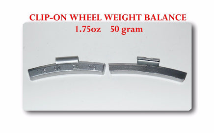 100 Pcs ZN CLIP-ON Wheel Weight Balance 1.75 oz  50g AW175 Zing -Led Free