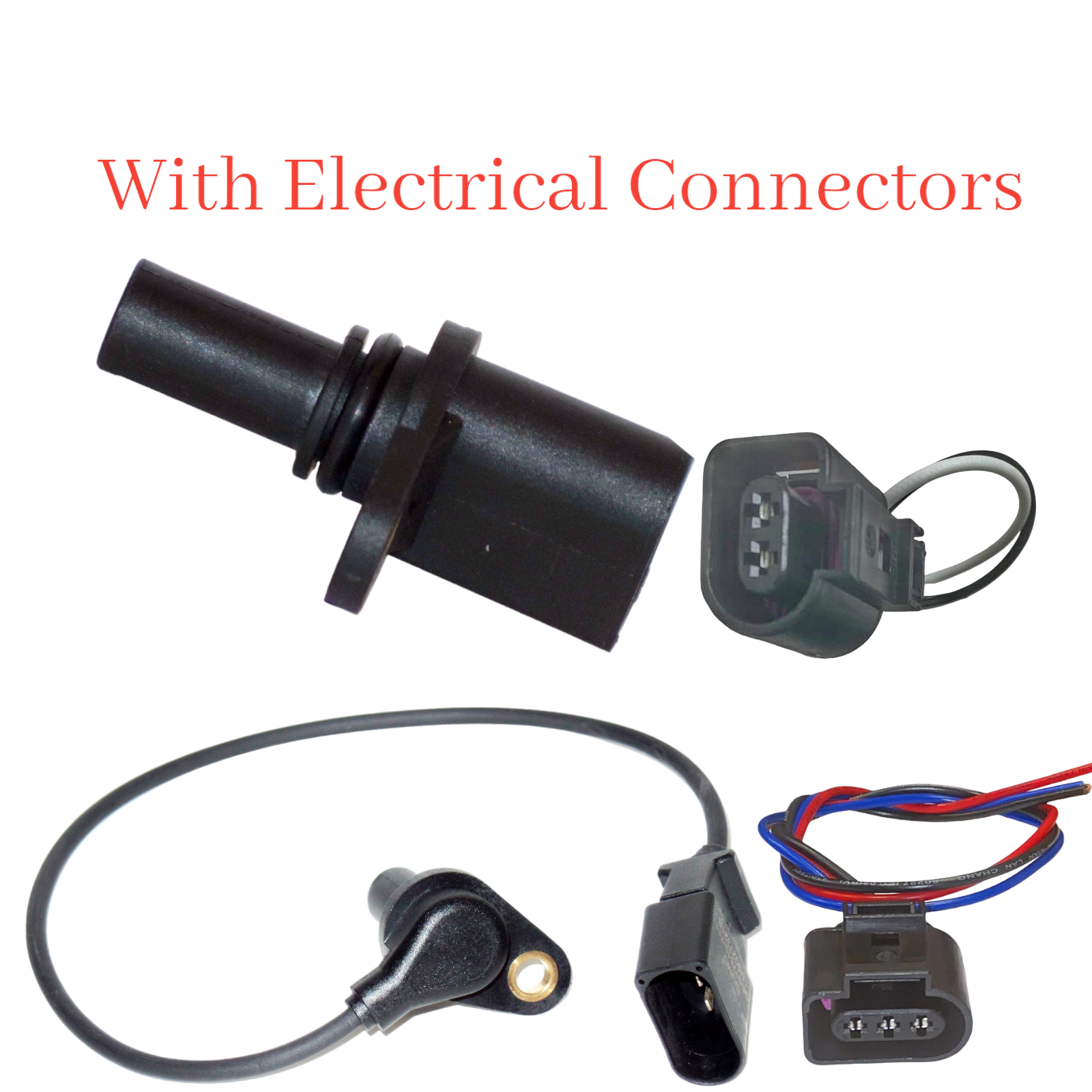 2 Trans Output/Input Vehicle Speed Sensor & Connectors Fits Beetle Gol ...