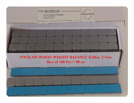 Stick on Wheel Weight Balance Assortment 3 Boxes 0.25oz 0.50oz 1oz total 270 oz