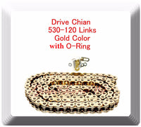 Drive Chain Gold Color 530 x120 Link (With O-ring) For Harley Honda Kawasaki