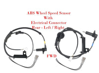 2 ABS Wheel Speed Sensor + Connectors Rear L/R For Hyundai Santa Fe 2001 2006FWD