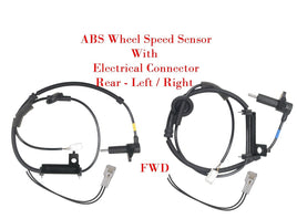 2 ABS Wheel Speed Sensor + Connectors Rear L/R For Hyundai Santa Fe 2001 2006FWD