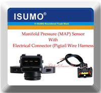 Manifold Pressure (MAP) Sensor W/ Connector Fits:Chrysler Dodge Mitsubishi 