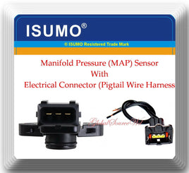 Manifold Pressure (MAP) Sensor W/ Connector Fits:Chrysler Dodge Mitsubishi 