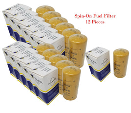 12 x 1R0750 Fuel Filter Fits Freightliner Kenworth & Much More w/CAT Engines