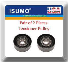 Pair of 2 Pulley of Belt Tensioner Fits: BMW 540 740 745 750 760 x5 1997-2006
