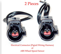 2 X ABS Wheel Speed Sensor W/ Connectors Front L & R  Fits: Ranger B3000 B4000