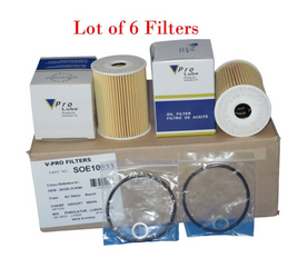 6 x Oil Filter Made In Korea Fits:OEM# 263203CKB0 Genesis Hyundai Kia 15-20 3.8L