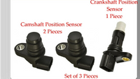 3 Pcs Camshaft / Crankshaft Position Sensor Fits: Acura Honda 2008-2015 L4 2.4L