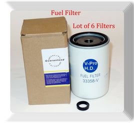 6 x Fuel Filter 466987-5 Fits: Freightliner Blue Bird Peterbilt Kenworth Hino