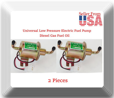 2 x 12V angle Low Pressure Electric Fuel Pump Diesel Gas Fuel Oil Universal car