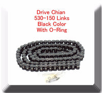 With/O-Ring Drive Chain Natural Color Pitch 530x150 Links Fits: ATV Motorcycles